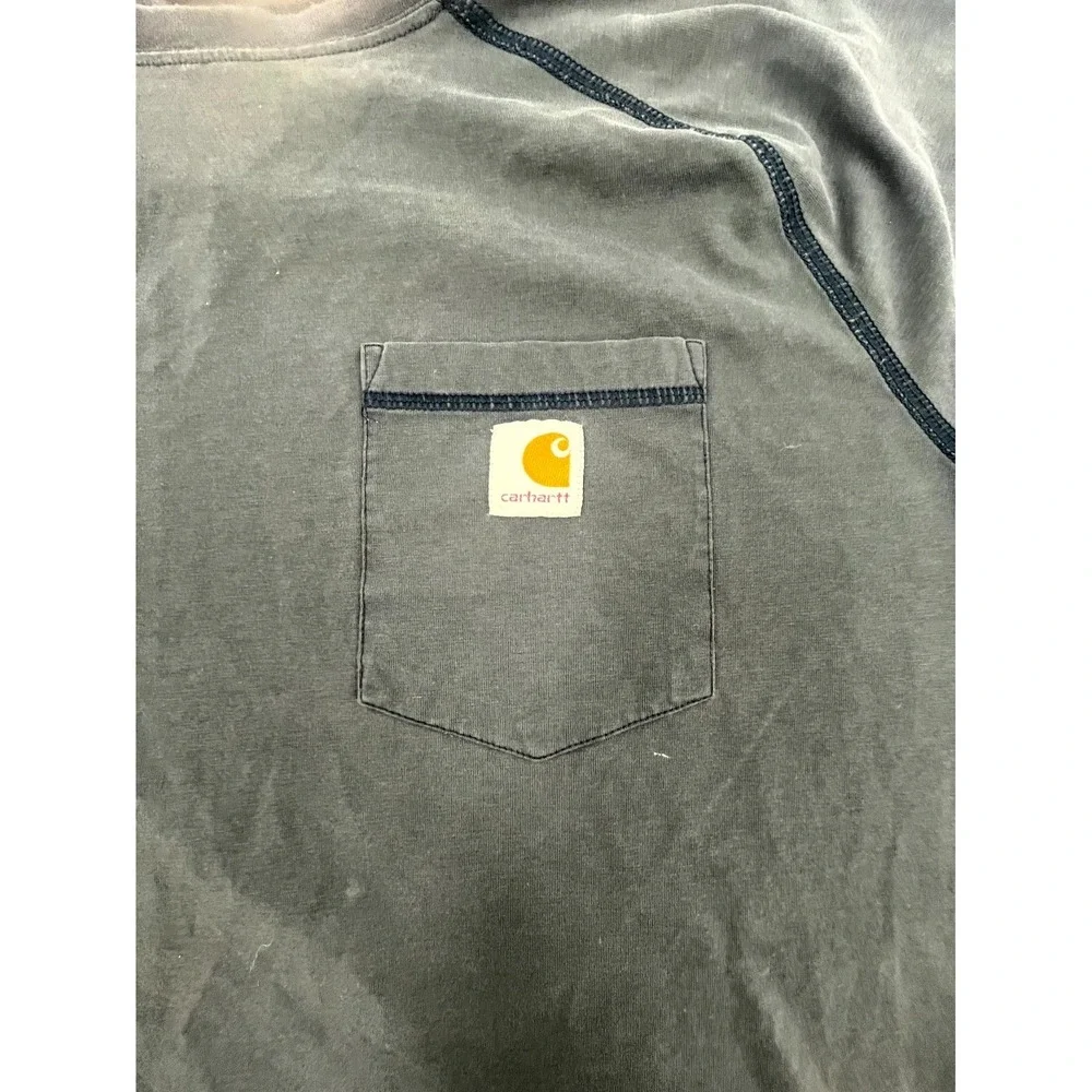 Carhartt Force Pocket T Shirt Mens XL Gray Cotton Casual Relaxed Fit Workwear